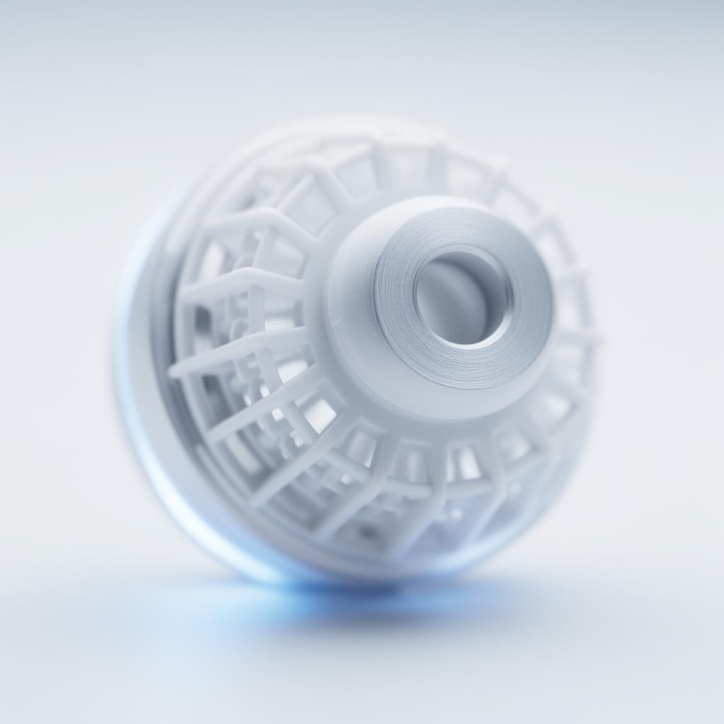 Macro view of a precision 3D-printed medical lattice component